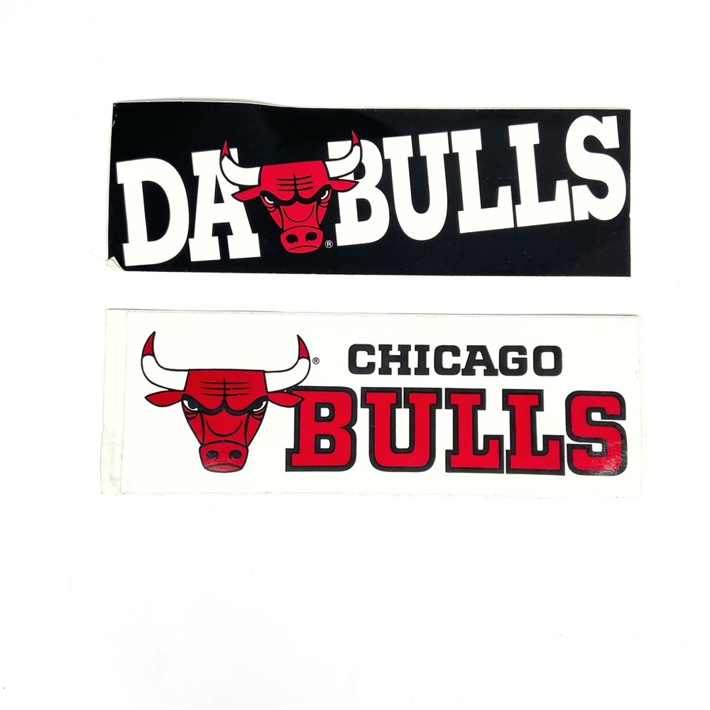 Vintage 90s Chicago Da Bulls Bumper Stickers NBA
